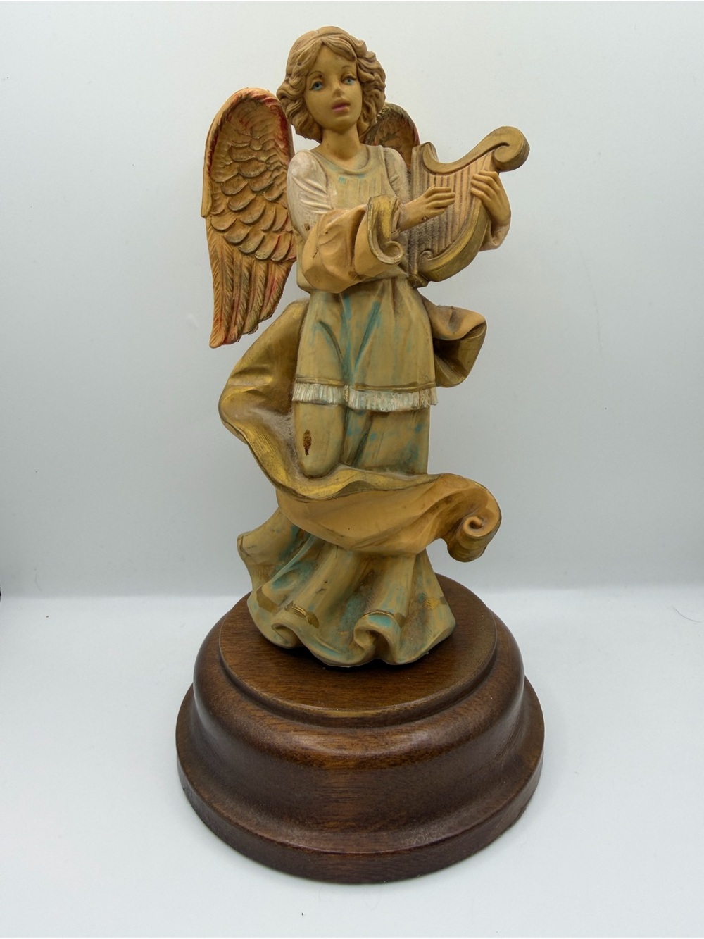 Decorative Angel Figurine in Cream and Gold - Home Art